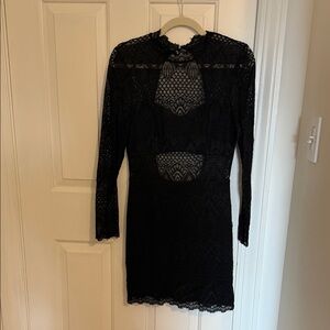 Bebe Elegant Black Lace Dress